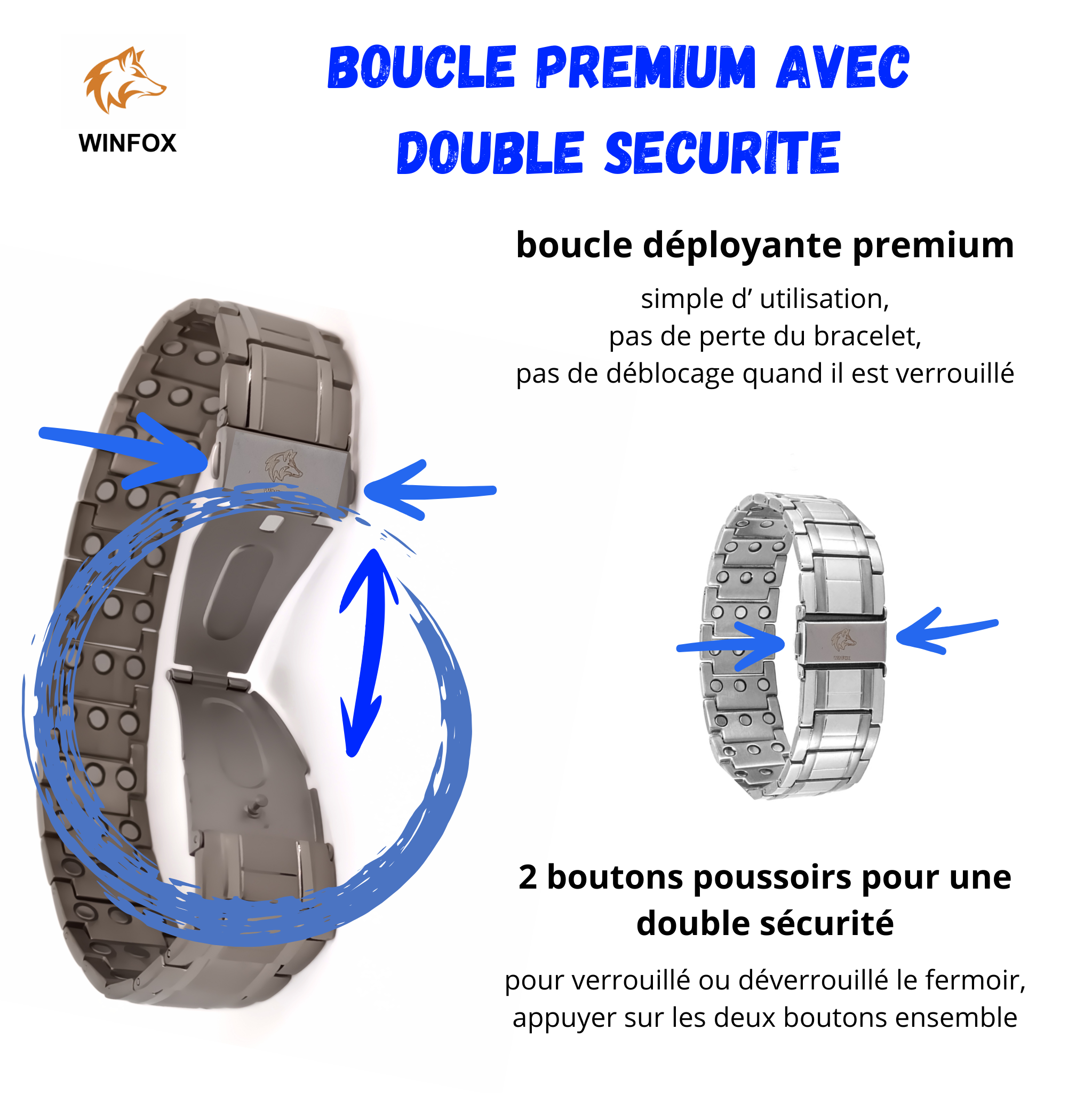Bracelet Magnetique pour Homme, argent, Titane, Le Plus Puissant du marché, Bijou Aimanté Inoxydable, Ultra Résistant, Aimant en Néodyme de Terre Rare, Réglage avec Un Outil de Dimensionnement – Image 5